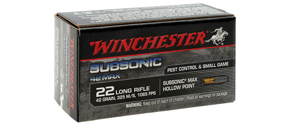 Патрон .22 LR Winchester Subsonic Max HP 2,72г