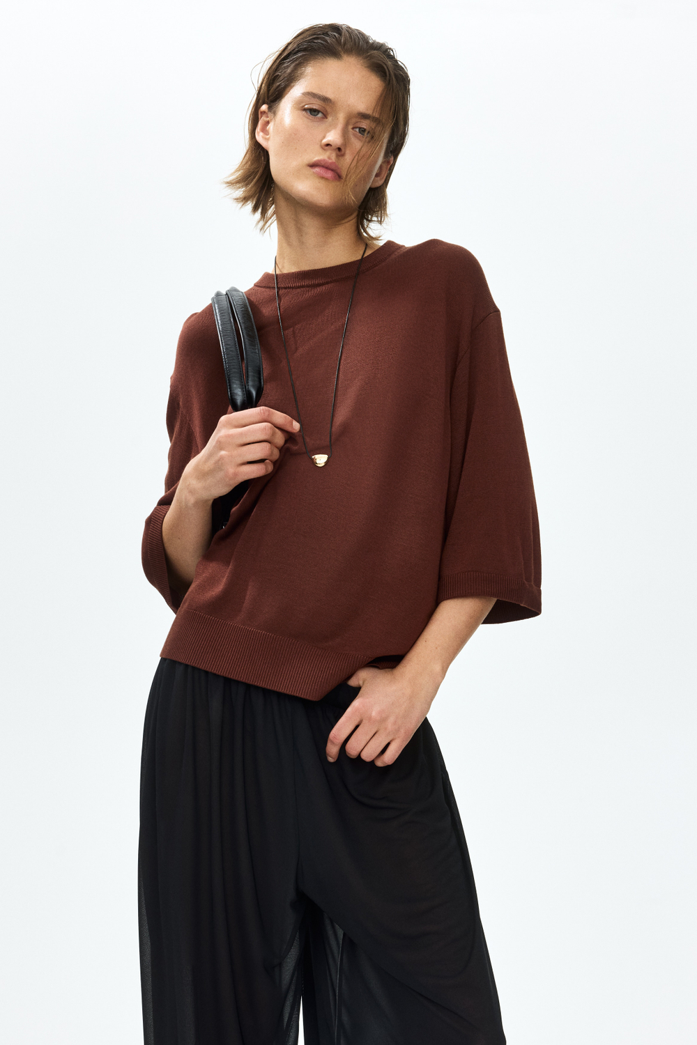 Тонкий трикотажный топ - H&M