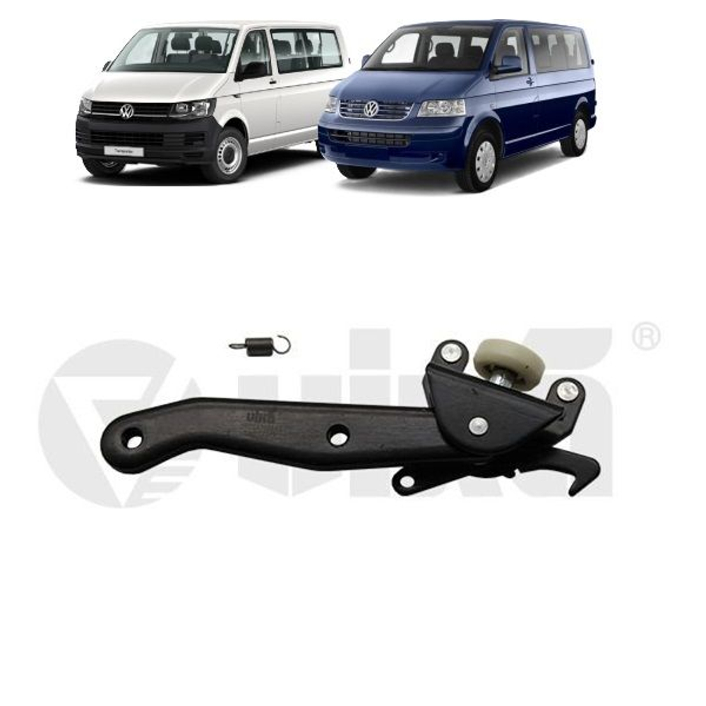 Роликовая направляющая сдвижной двери VW MULTIVAN, TRANSPORTER (нижний правый) (с крюком) 7LA843398