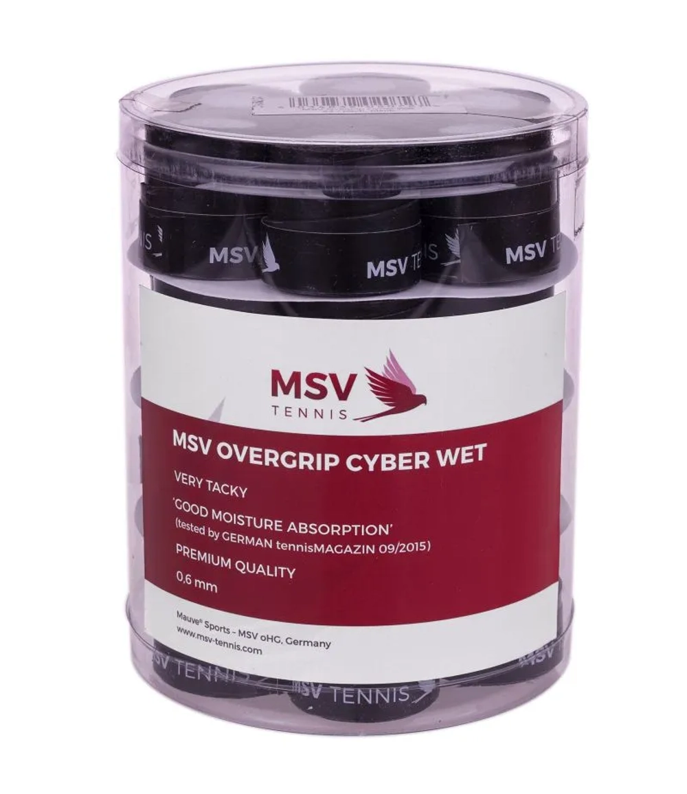 Теннисные намотки MSV Cyber Wet Overgrip 24P - black