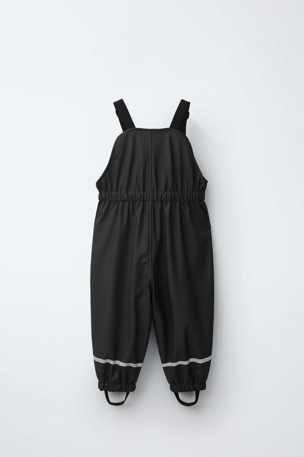 ZARA ПРОРЕЗИНЕННЫЙ КОМБИНЕЗОН WATER RESISTANT, ЧЕРНЫЙ