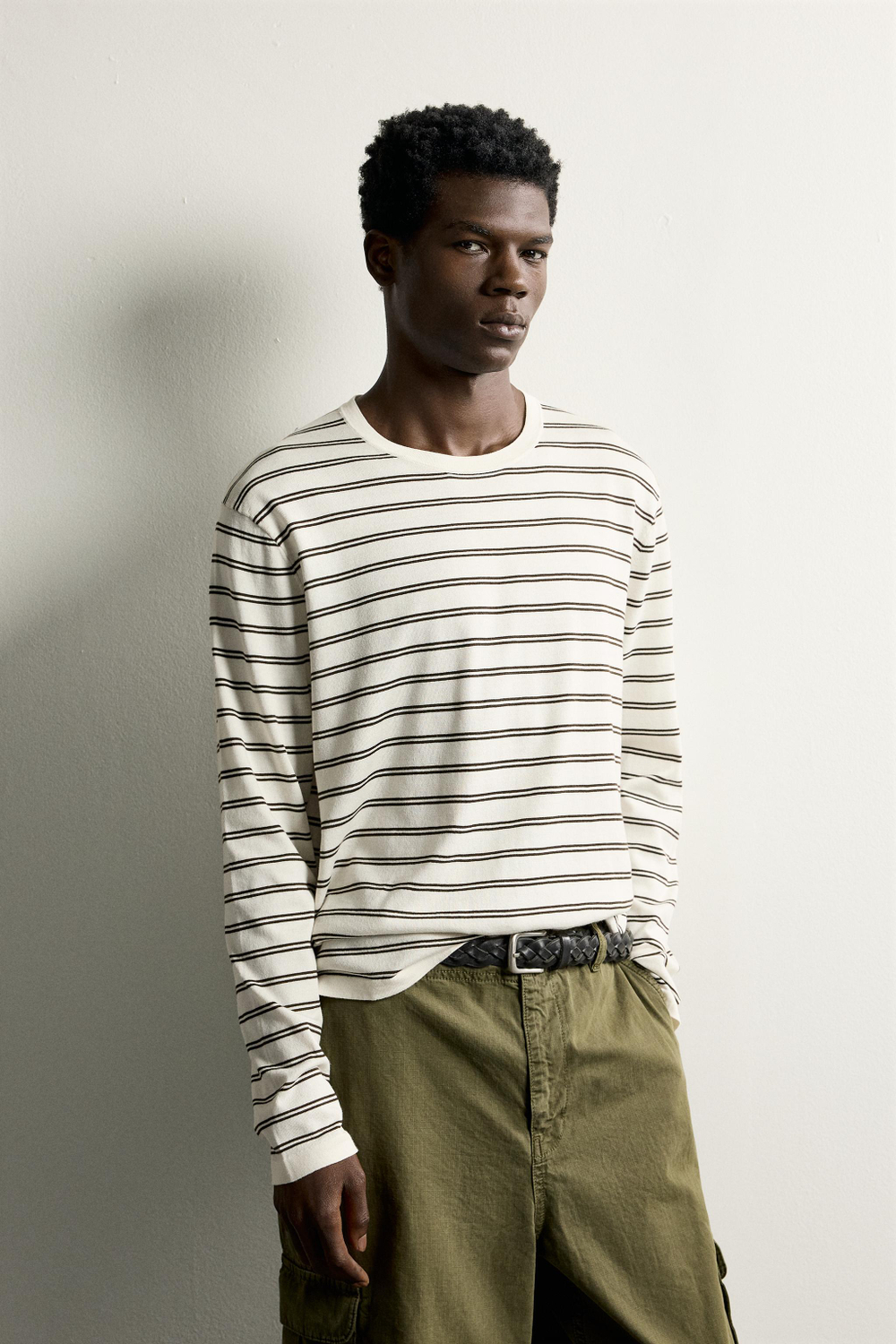 ЛЕГКИЙ ЖАККАРДОВЫЙ СВИТЕР В ПОЛОСКУ — ZARA · 3920/357