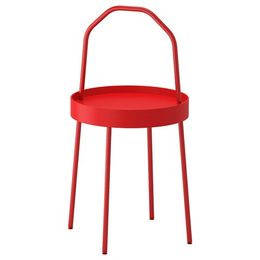 Приставной столик IKEA BURVIK (БУРВИК), Красный, 38 см