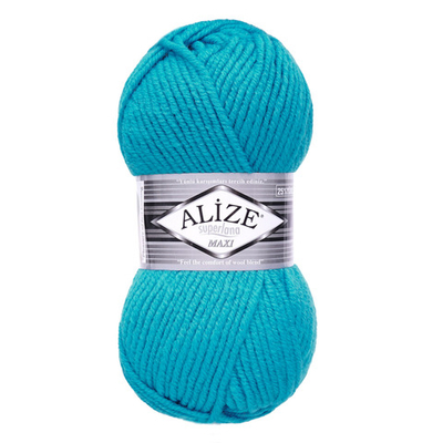 Пряжа Alize (Ализе) Superlana Maxi / уп.5 мот. по 100 г, 100м, 484 бирюзовый A