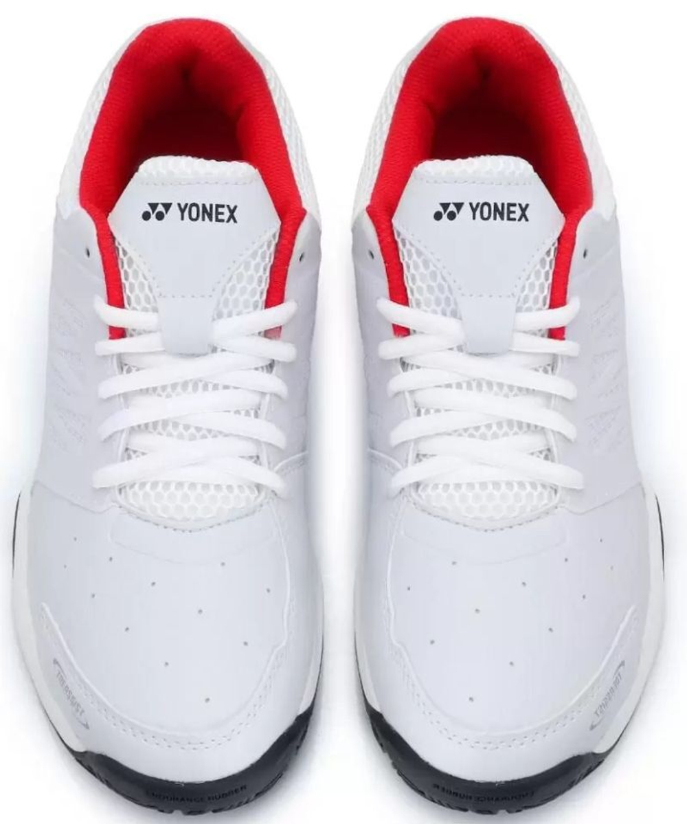 Мужские кроссовки теннисные Yonex Power Cushion SHT Lumio 3 - white/red