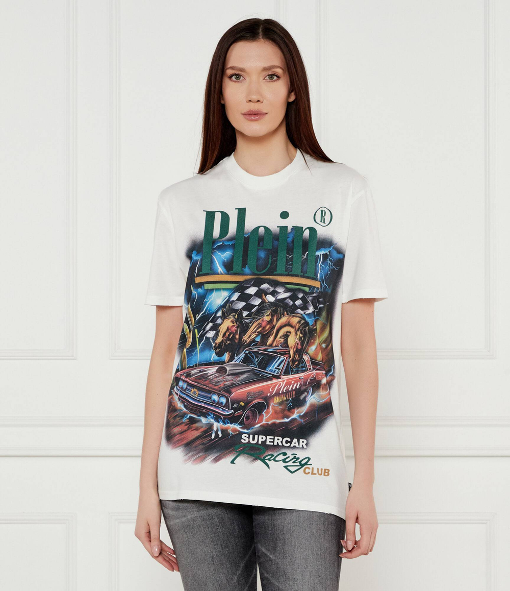 Футболка Racing Club Philipp Plein - белый(WTK3701 PJY002N)