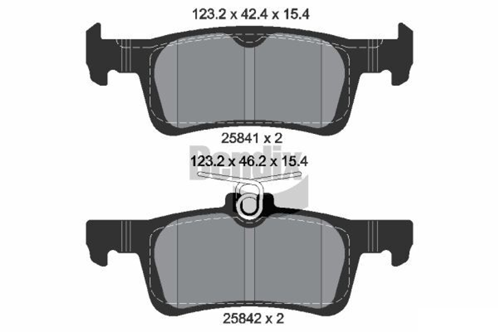 BENDIX Braking - BPD1182-BEN - Brake Pad Set, disc brake