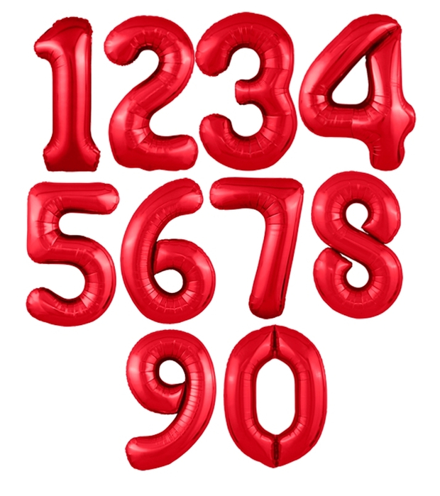 Цифры (102см) красные