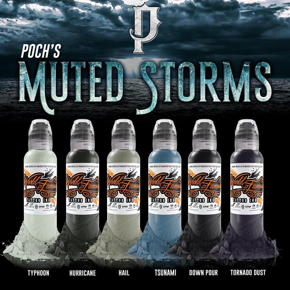 6 Color Poch Muted Storms World Famous Tattoo Ink