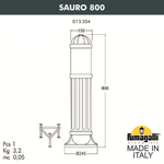 Ландшафтный светильник Fumagalli SAURO D15.554.000.LXF1R.FC1