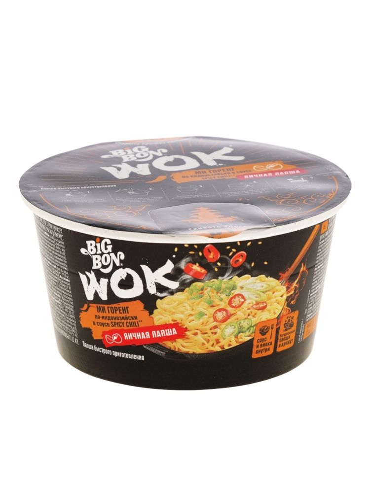 Лапша быстрого приготовления Big Bon WOK Ми Горенг 85 г, 3 шт