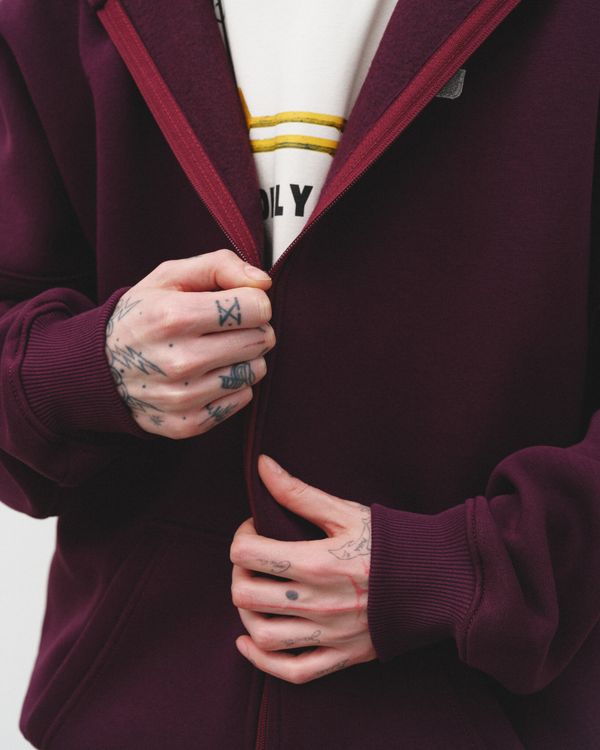 Худи Zip-Up Potent Purple фиолетовый - фото 5