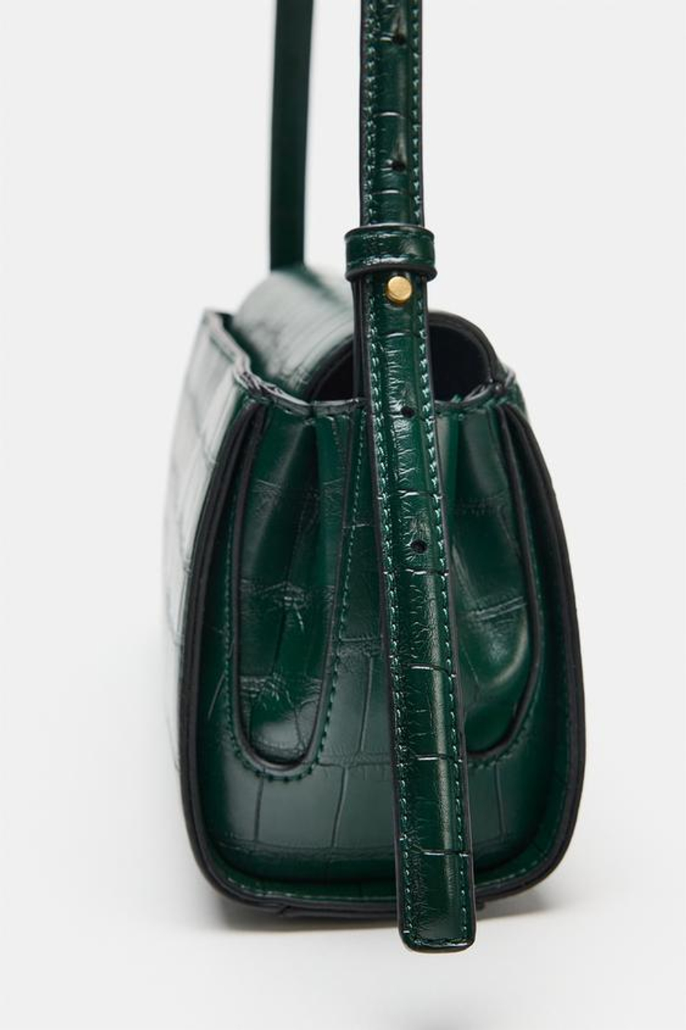 ZARA СУМКА С РЕЛЬЕФНЫМ ЭФФЕКТОМ, ЗЕЛЕНЫЙ