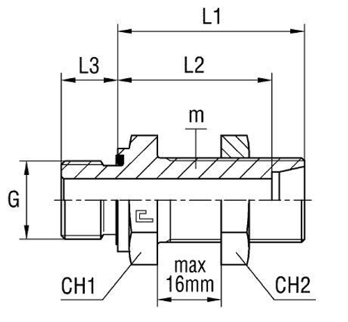 Штуцер FDE DS16 BSP 1/2 (корпус)