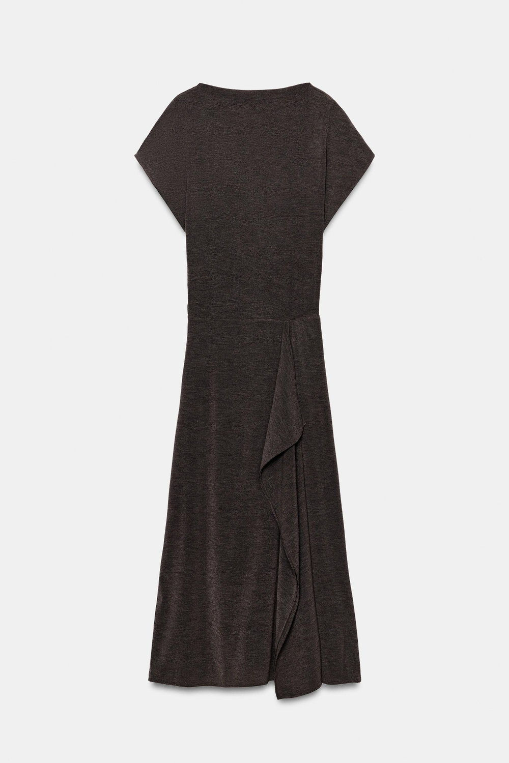 ДЛИННОЕ ПЛАТЬЕ С ВОЛАНОМ — ZARA