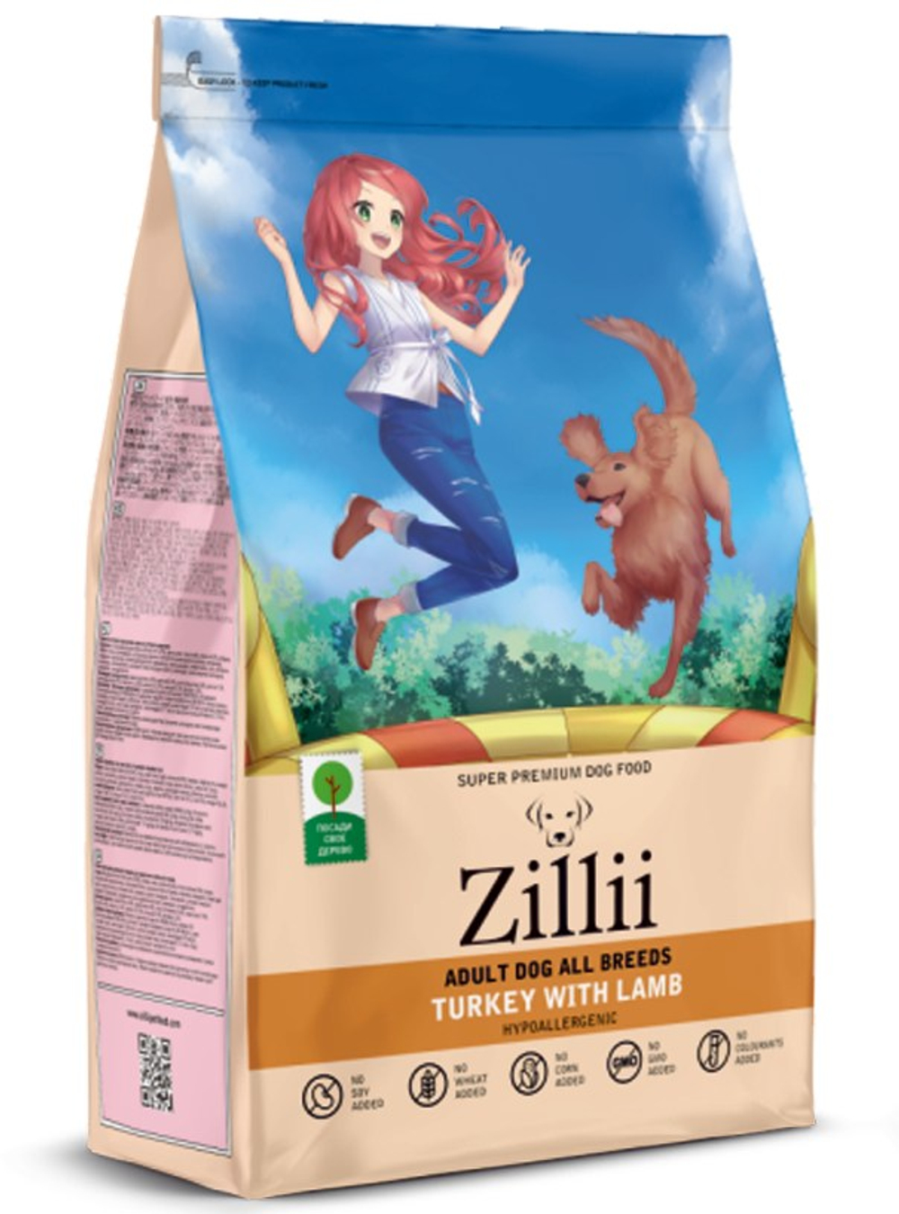 ZILLII Dog Adult Индейка/Ягненок для собак 15 кг