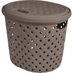 Корзина для белья Plast Team Rattan 14л шоколадный мокко