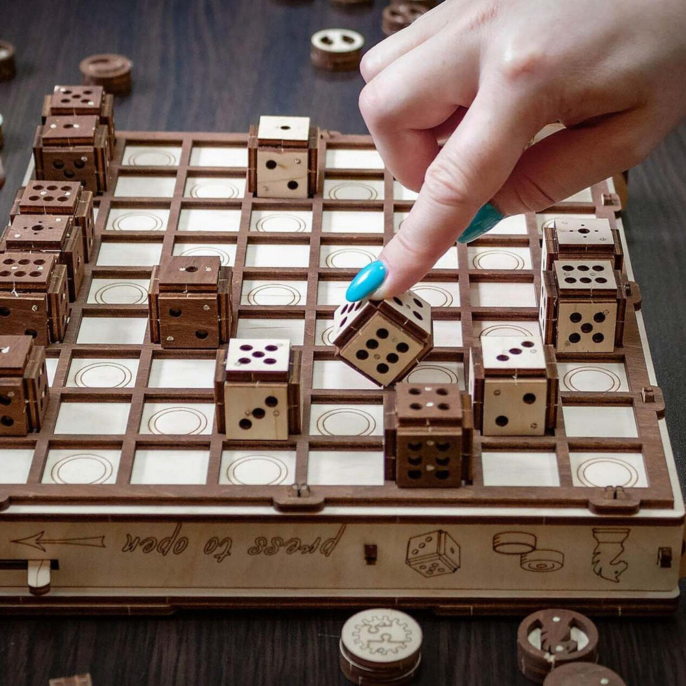 Деревянный конструктор и настольная игра GAMESET - Игровой набор (EWA)