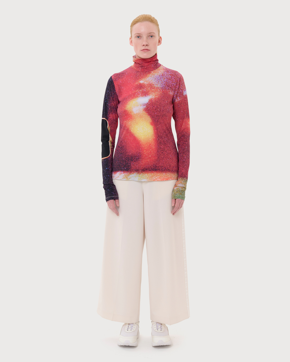 MM6 MAISON MARGIELA БРЮКИ БЕЛЫЕ С ЛАМПАСАМИ