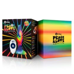 b-Vibe PEACE & LOVE TIE-DYE - Лимитированная анальная пробка