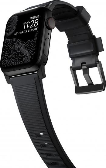 Ремешок Nomad Rugged Strap, black hardware - Apple Watch Ultra (49mm) 8/7 (45mm)/6/SE/5/4 (44mm)/3/2/1 (42mm), черный