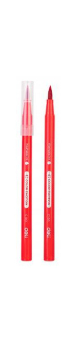 Фломастеры 24цв. Deli Color Emotion кисть, смываемые, пластиковый пенал EC10324