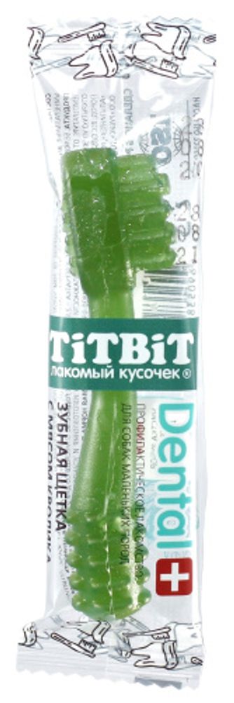 TITBIT профилактическое лакомство DENTAL+ зубная щетка с мясом кролика для мелких собак