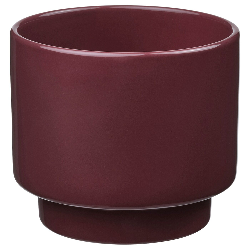IKEA DRAKFRUKT  (ИКЕА ДРАКФРУКТ)  -  Крышка для горшка, закрытая/открытая, коричневая/красная, 12 см