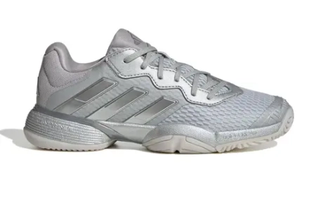 Детские теннисные кроссовки Adidas Barricade K - silver metallic/silver metallic/dash grey