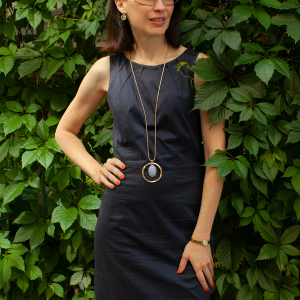 Колье Fiore Luna TURQUOISE OPAL LN5142 BL/G