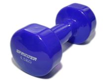 Гантель виниловая SPRINTER вес 4.5 кг  (Синий)