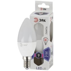 Лампа светодиодная ЭРА STD LED B35-9W-860-E14 9Вт свеча холодный дневной свет Е14 | Лампы cветодиодные Свеча (B/C)