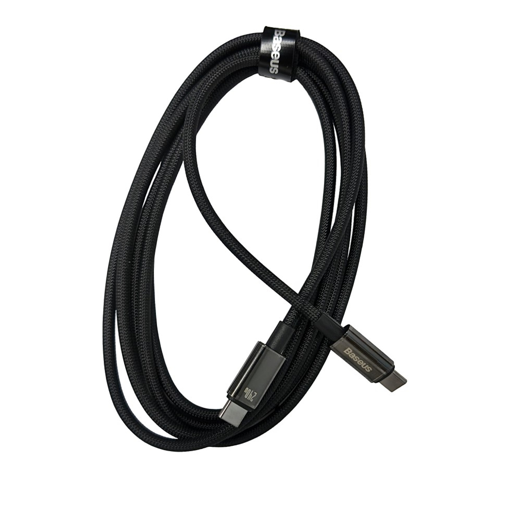 Кабель-зарядка Type-C на Type-C Baseus Tungsten Gold 240W 2м (CAWJ040101) чёрный