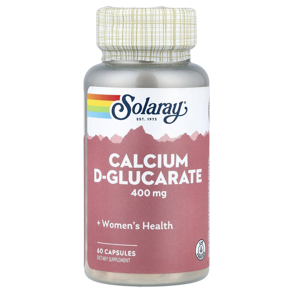 Solaray, d-глюкарат кальция, 60 капсул
