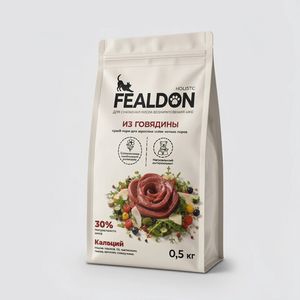 Сухой корм Fealdon для взрослых собак мелких пород с говядиной