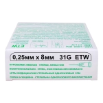 Игла для мезотерапии SFM ETW 31G 0,25 х 8 мм 50 шт