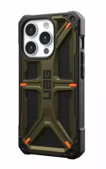 Чехол Uag Monarch для iPhone 15 Pro MAX 6.7", цвет зеленый (Kevlar Element Green)