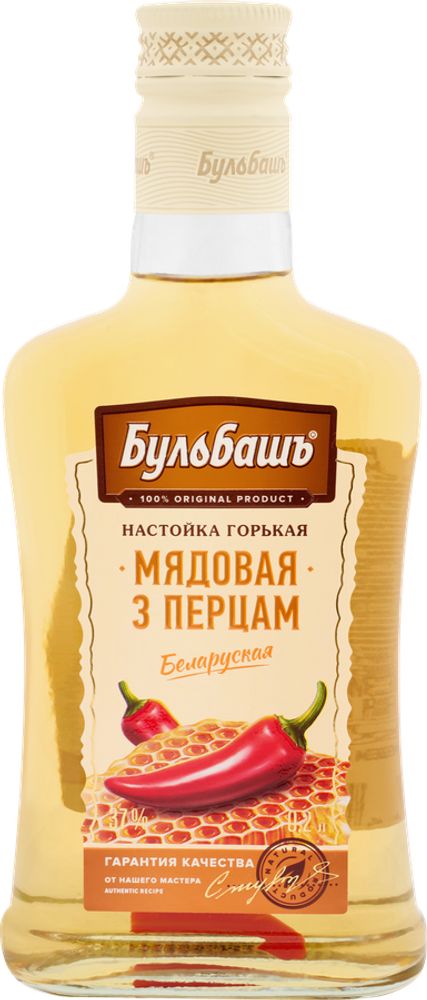 Настойка горькая Бульбашъ Медовая с перцем 0,2 40% Беларусь