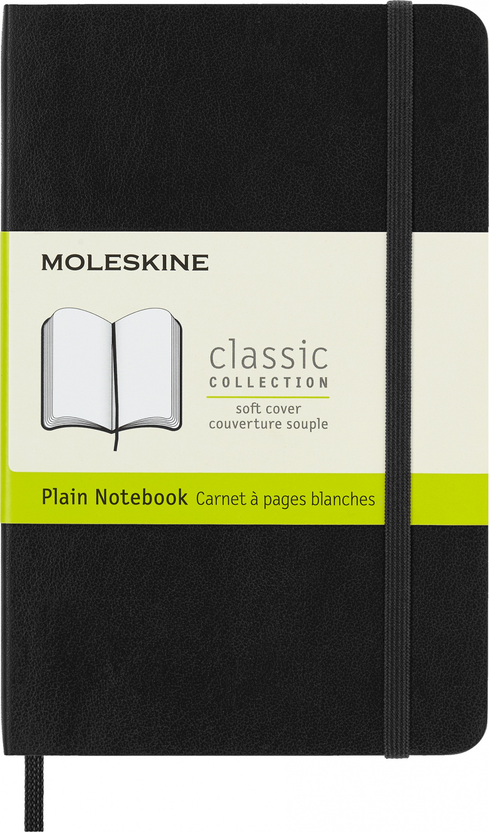 Блокнот Moleskine CLASSIC SOFT (QP613) 9x14см 192стр. нелинованный, мягкая обложка, черный