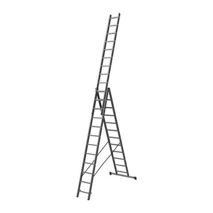 Трехсекционная лестница 15 ступеней Gigant L-03 3x15