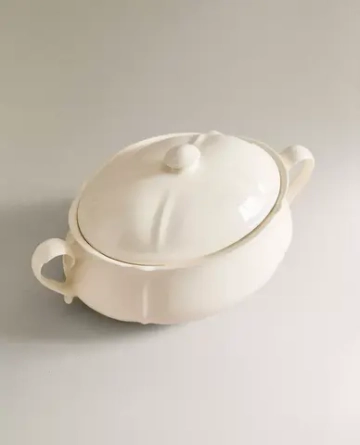 ZARA HOME ФАРФОРОВАЯ СУПНИЦА, ЭКРЮ