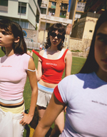 Женская майка в рубчик - BERSHKA