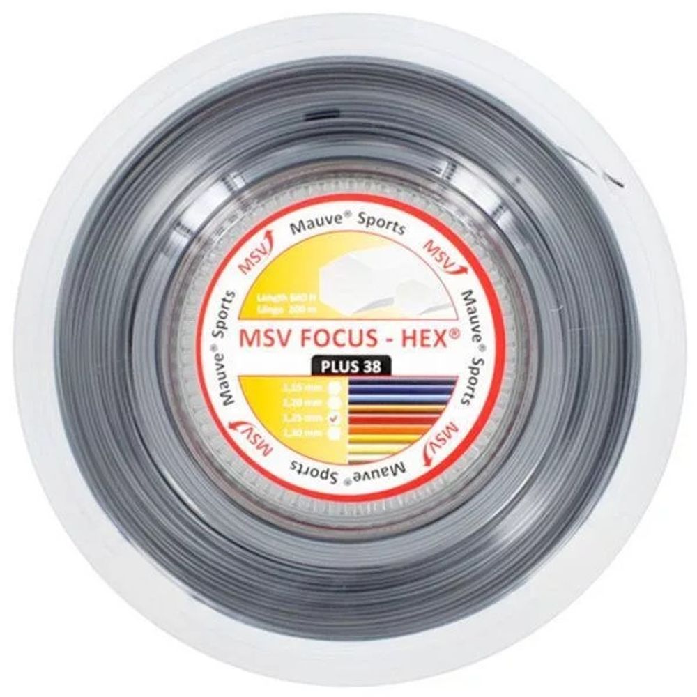 Струны для тенниса MSV FOCUS HEX SILVER В нарезке (1 натяжка) 12 м
