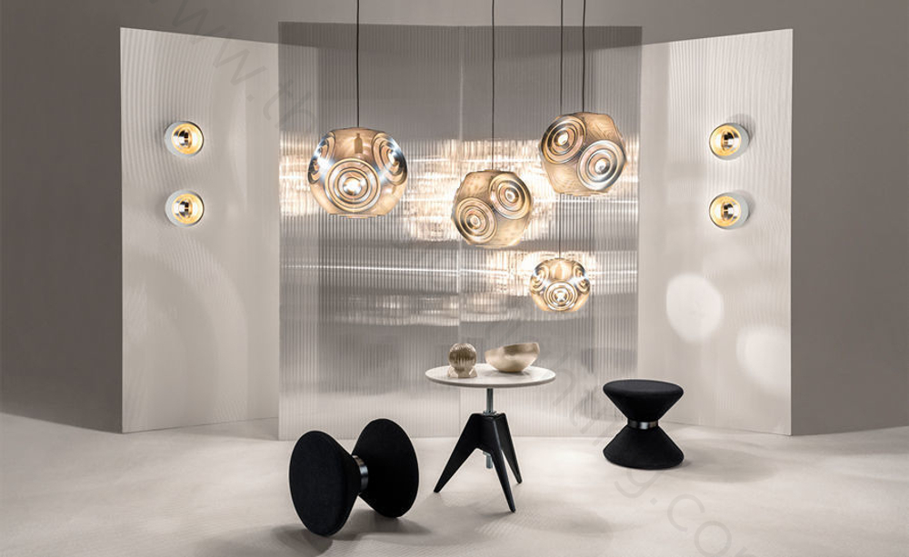 Pendant design lamp  Curve Ball by Tom Dixon (Silver)