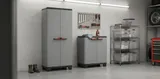 Keter Комплект для хранения:  Хозяйственный шкаф StiloTall Cabinet + Шкаф хозяйственный Stilo Cabinet Low — фото 3