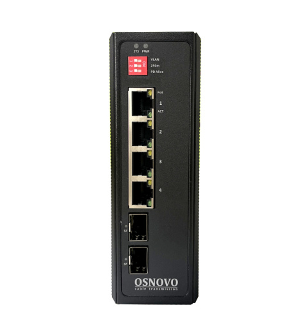 Коммутатор OSNOVO SW-80402-I(port 60W,240W)