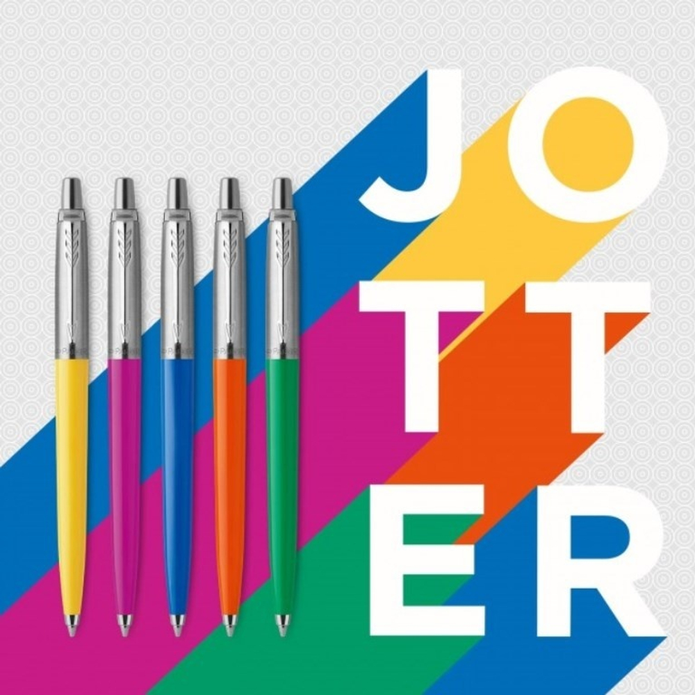 Шариковая ручка Parker Jotter ORIGINALS MAGENTA, стержень: Mblue ЭКО-УПАКОВКА