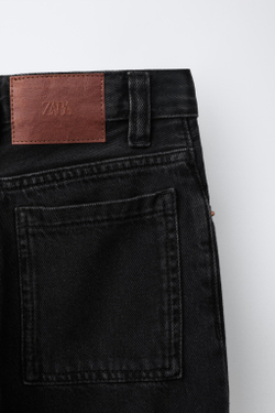 ZARA ДЖИНСЫ BAGGY RELAXED, ЧЕРНЫЙ