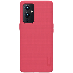 Тонкий жесткий чехол красного цвета от Nillkin для OnePlus 9 (рынок EU и NA) LE2113 и LE2115, серия Super Frosted Shield