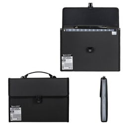 BRAUBERG Папка-портфель пласт. BRAUBERG А4 (332х245х35мм), 13 отделений, черный, 221378